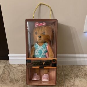 Woof & Co. Finley Yorkie Plush Dog Doll Toy with Pink Bow fashion